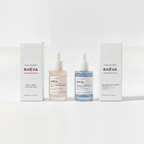 RHÉVA peptide & PDRN active serum bottle and box on white background Bundle 